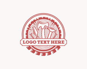 Log Woodworking Tools logo design