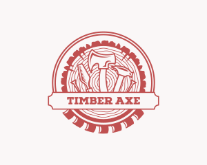 Log Woodworking Tools logo design