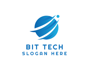 Digital Tech Globe logo design