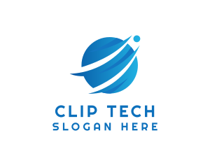 Digital Tech Globe logo design