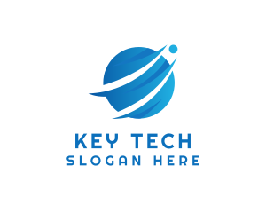 Digital Tech Globe logo design