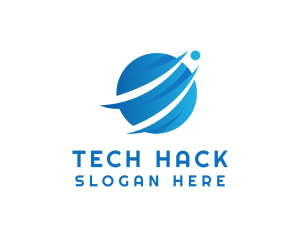 Digital Tech Globe logo design