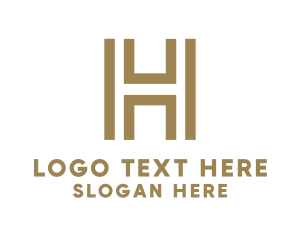 Text - Elegant Modern Letter H logo design