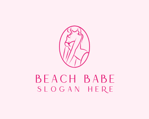Bikini Lingerie Lady logo design