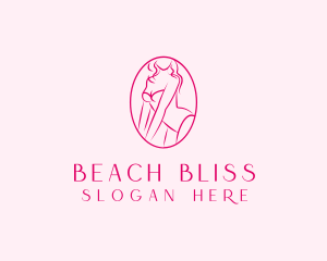 Swimwear - Bikini Lingerie Lady logo design