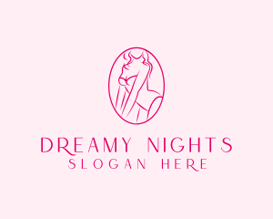 Sleepwear - Bikini Lingerie Lady logo design