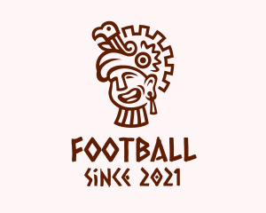Tribe - Mayan Man Bird Headdress logo design