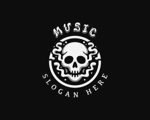 Gothic Smoke Skull Logo