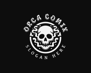 Gothic - Gothic Smoke Skull logo design