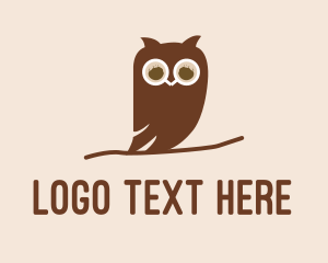 Orange And Brown - Brown Owl Bird Cafe logo design