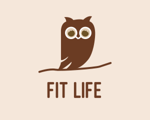 Mocha - Brown Owl Bird Cafe logo design