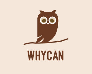 Coffee - Brown Owl Bird Cafe logo design