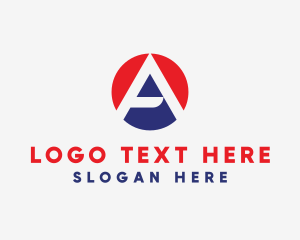 Round - Modern Tech Circle Letter A logo design