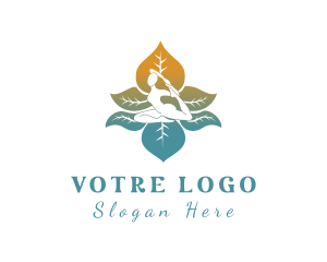 Relax - Human Yoga Stretching logo design