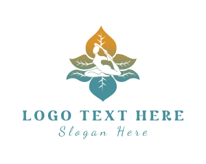 Human Shape - Human Yoga Stretching logo design