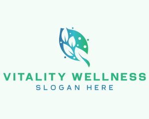 Wellness Eco Leaf logo design