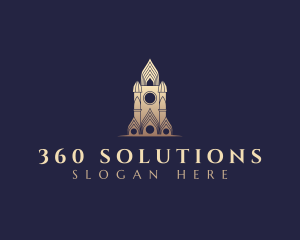 Gothic Cathedral Architecture logo design