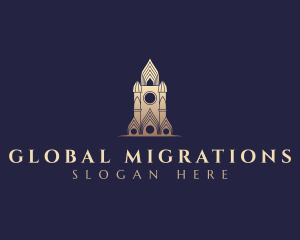 Gothic Cathedral Architecture logo design