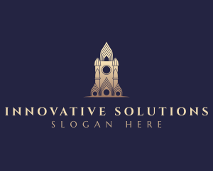 Gothic Cathedral Architecture logo design