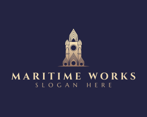 Gothic Cathedral Architecture logo design