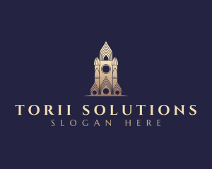 Gothic Cathedral Architecture logo design