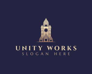 Gothic Cathedral Architecture logo design