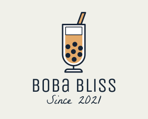 Boba - Boba Milk Tea Drink logo design