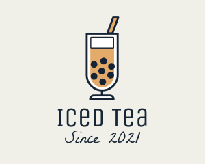 Boba Milk Tea Drink  logo design