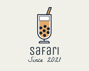 Boba-milk-tea - Boba Milk Tea Drink logo design