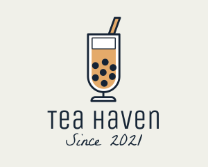 Boba Milk Tea Drink  logo design