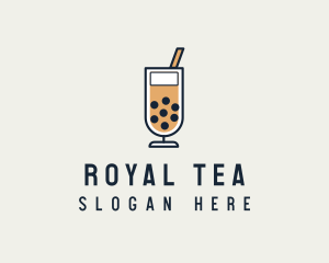 Boba Milk Tea Drink  logo design