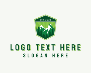 Camp - Mountain Hiking Outdoor logo design