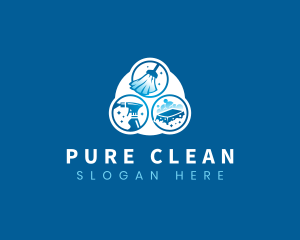 Housekeeping Cleaning Tools logo design