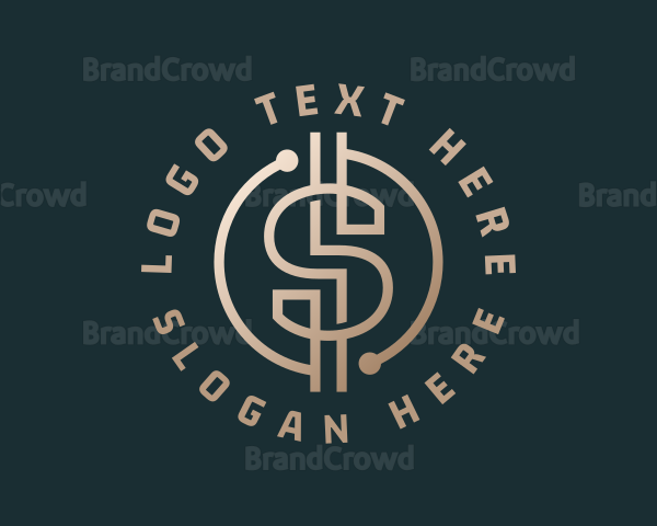 Digital Crypto Letter S Logo
