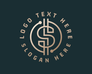 Financial - Digital Crypto Letter S logo design