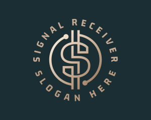 Digital Crypto Letter S logo design