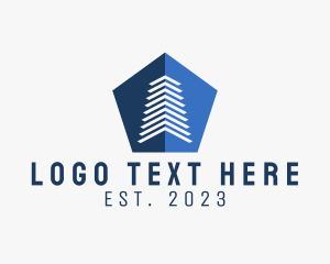 Tower - Minimalist Pentagon Building logo design