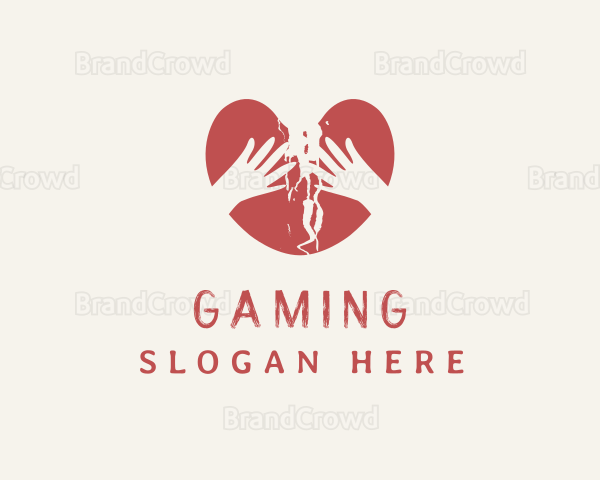 Broken Heart Hands Logo