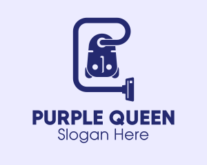 Purple Vacuum Cleaner  logo design