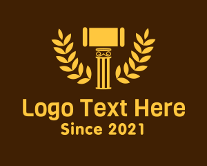 Legal Service - Laurel Gavel  Pillar logo design