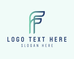 Modern 3D Cyber Letter F Logo