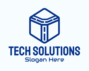 Cyber Security - Hexagon Digital Letter T logo design