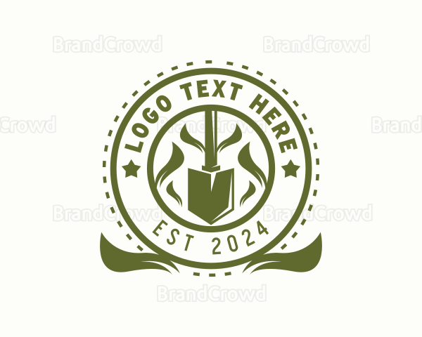 Shovel Landscaping Garden Logo