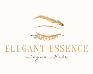 Feminine Eyebrow Eyelashes  logo design