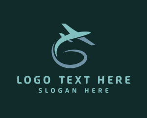 Plane - Airline Letter G Aviation logo design