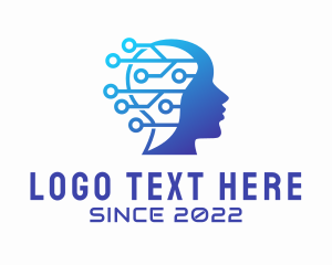 Internet - Human Technology Artificial Intelligence logo design