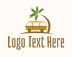 Car - Tropical Camper Van logo design