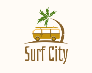 Tropical Camper Van logo design