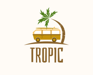 Tropical Camper Van logo design