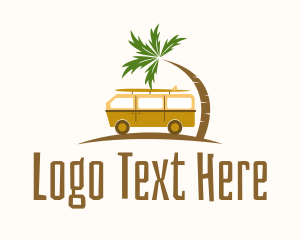 Travel - Tropical Camper Van logo design